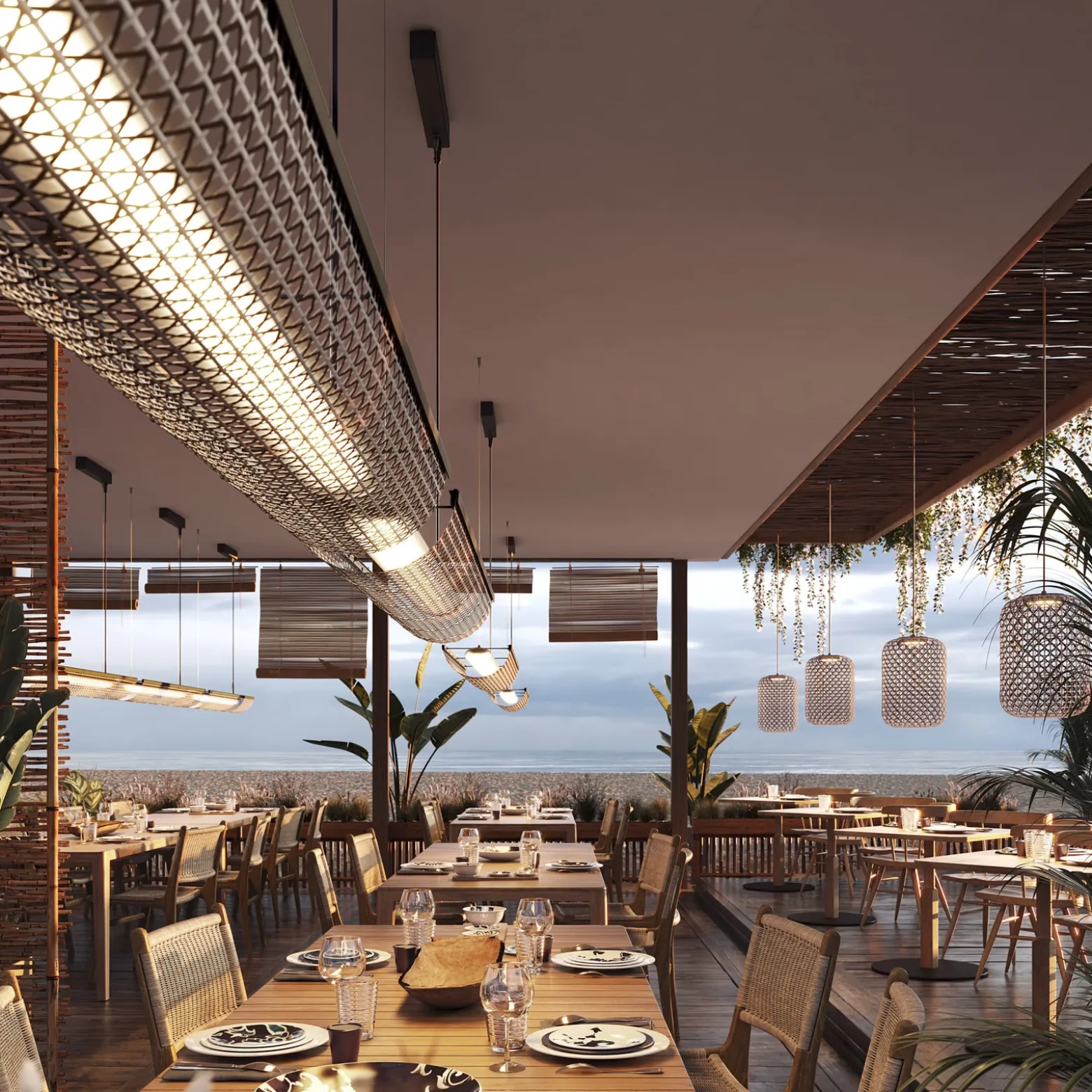 Bover lámpara colgante LED Nans Balis S/140, marrón/marrón, 140 cm