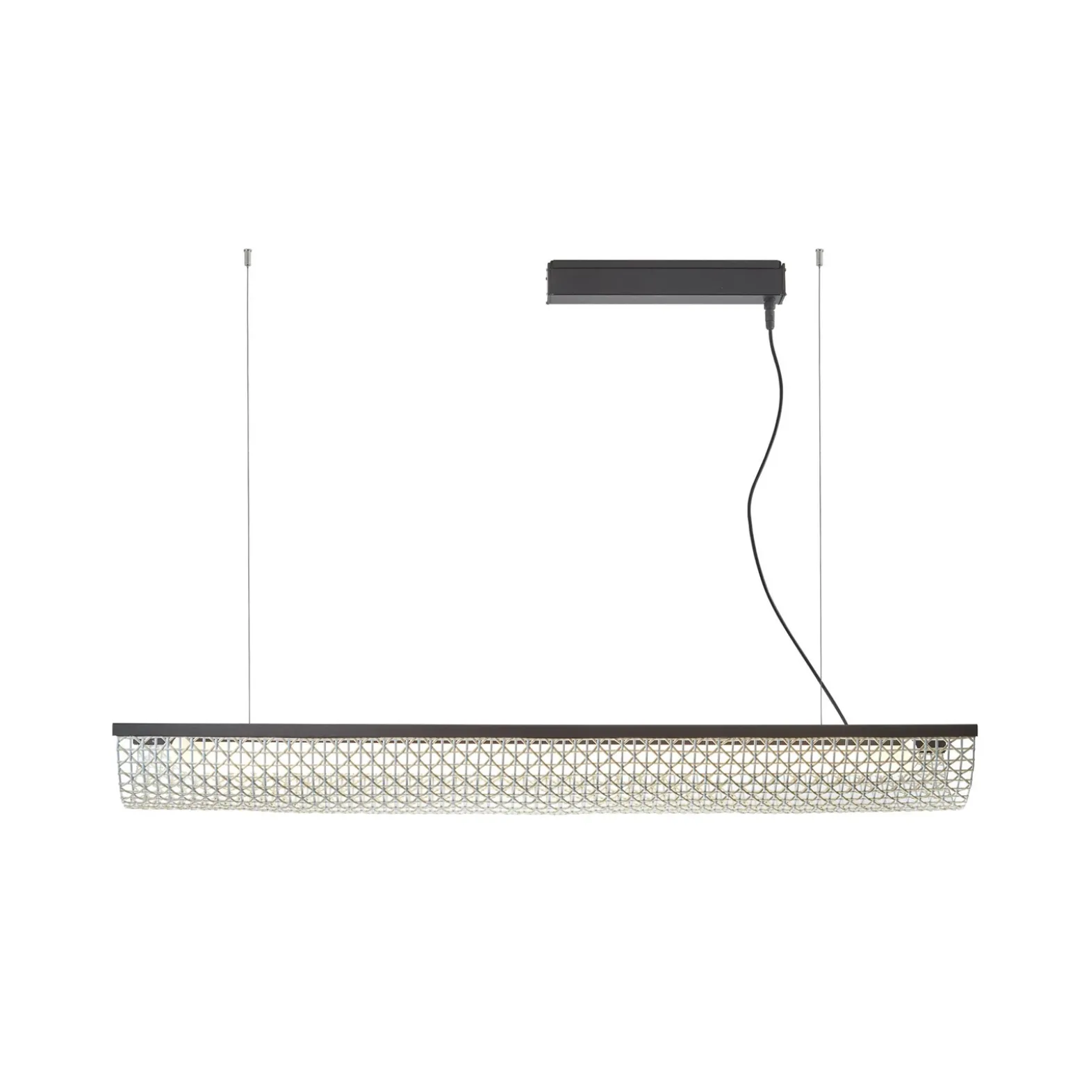 Bover lámpara colgante LED Nans Balis S/140, marrón/beige, 140 cm