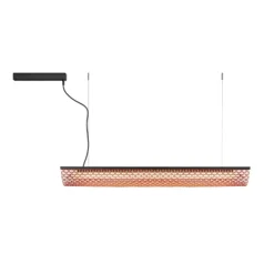 Bover lámpara colgante LED Nans Balis S/140, marrón/rojo, 140 cm