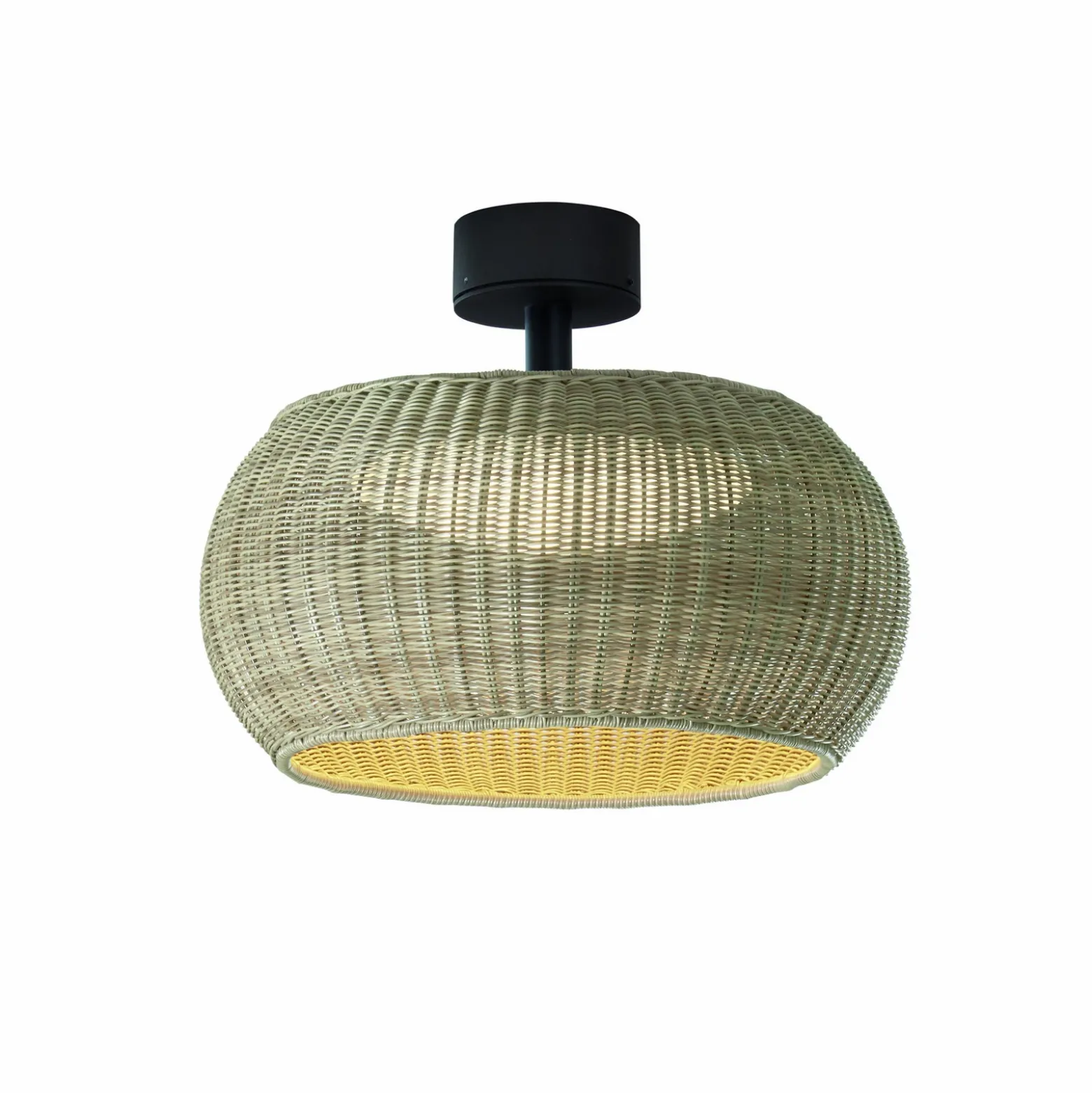 Bover Lámpara de techo para exterior Perris, marrón/beige, Ø 47 cm