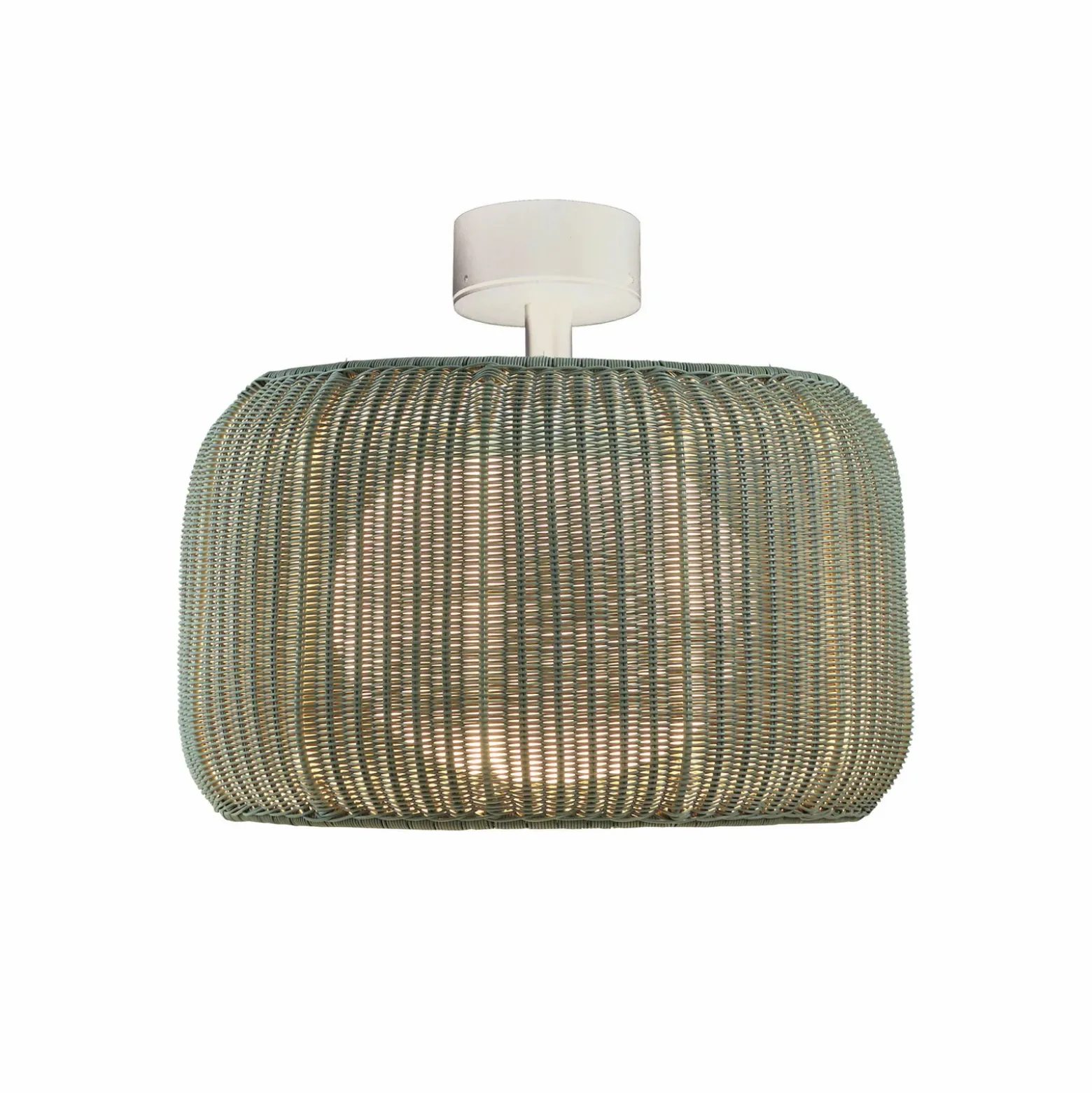 Bover lámpara de techo para exterior Fora, blanco natural/beige, Ø 50 cm