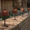 Bover lámpara sobremuro LED Atticus, altura 50 cm, marrón grafito/marrón