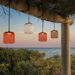 Bover Nans S/16/H colgante LED con enchufe rojo