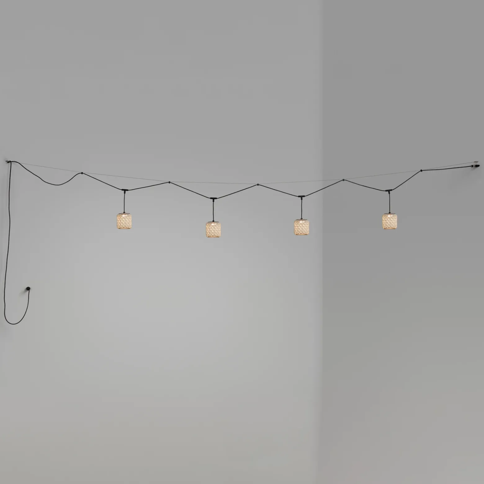 Bover Nans S/16/4L colgante exterior LED, beige