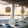 Bover Nans S/31 Lámpara colgante exterior LED, marrón