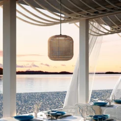 Bover Nans S/31 Lámpara colgante exterior LED, marrón