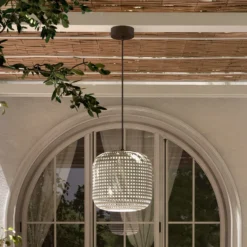 Bover Nans S/31 Lámpara colgante exterior LED, beige