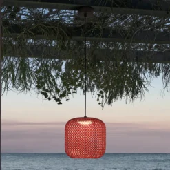 Bover Nans S/21 lámpara colgante exterior LED, rojo