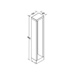 BRUMBERG Bolardo luminoso LED Addia, grafito, IP54, altura 60 cm