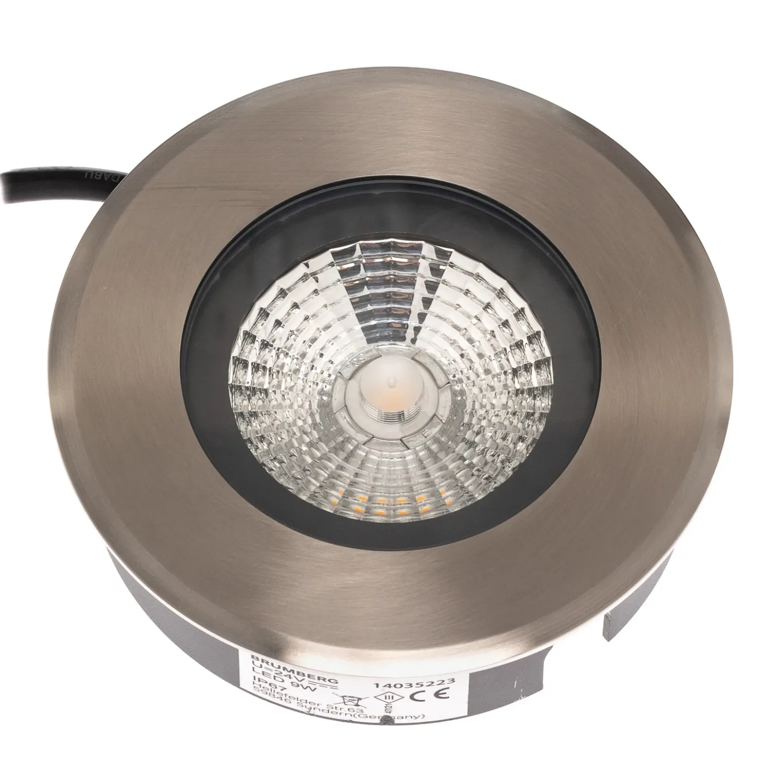 BRUMBERG Hybride Lámpara de suelo empotrable Flat LED, 13cm