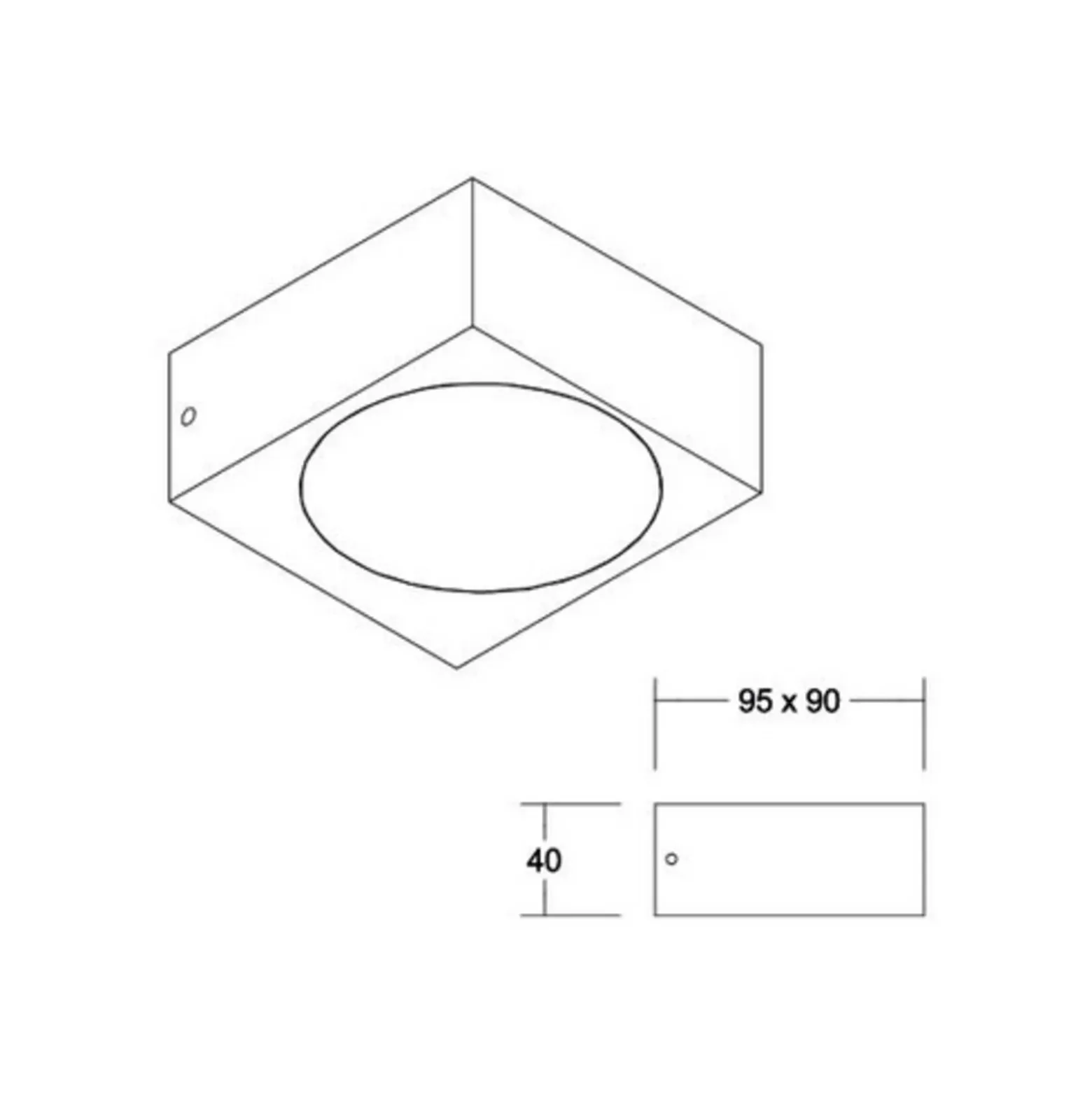 BRUMBERG Quader aplique de exterior directo