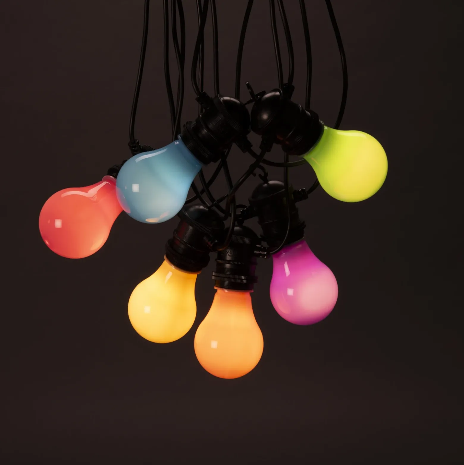 Cadena de luces LED para fiestas, en tonos pastel, con atenuador incluido, IP44