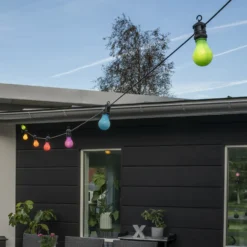 Cadena de luces LED para fiestas, en tonos pastel, con atenuador incluido, IP44