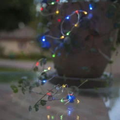 Cadena de luces LED solar Dew Drop, multicolor