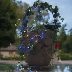 Cadena de luces LED solar Dew Drop, multicolor