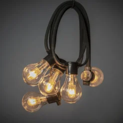 Cadena de luces LED solares para fiestas, 6,2 W, color ámbar, IP44, 1800 K