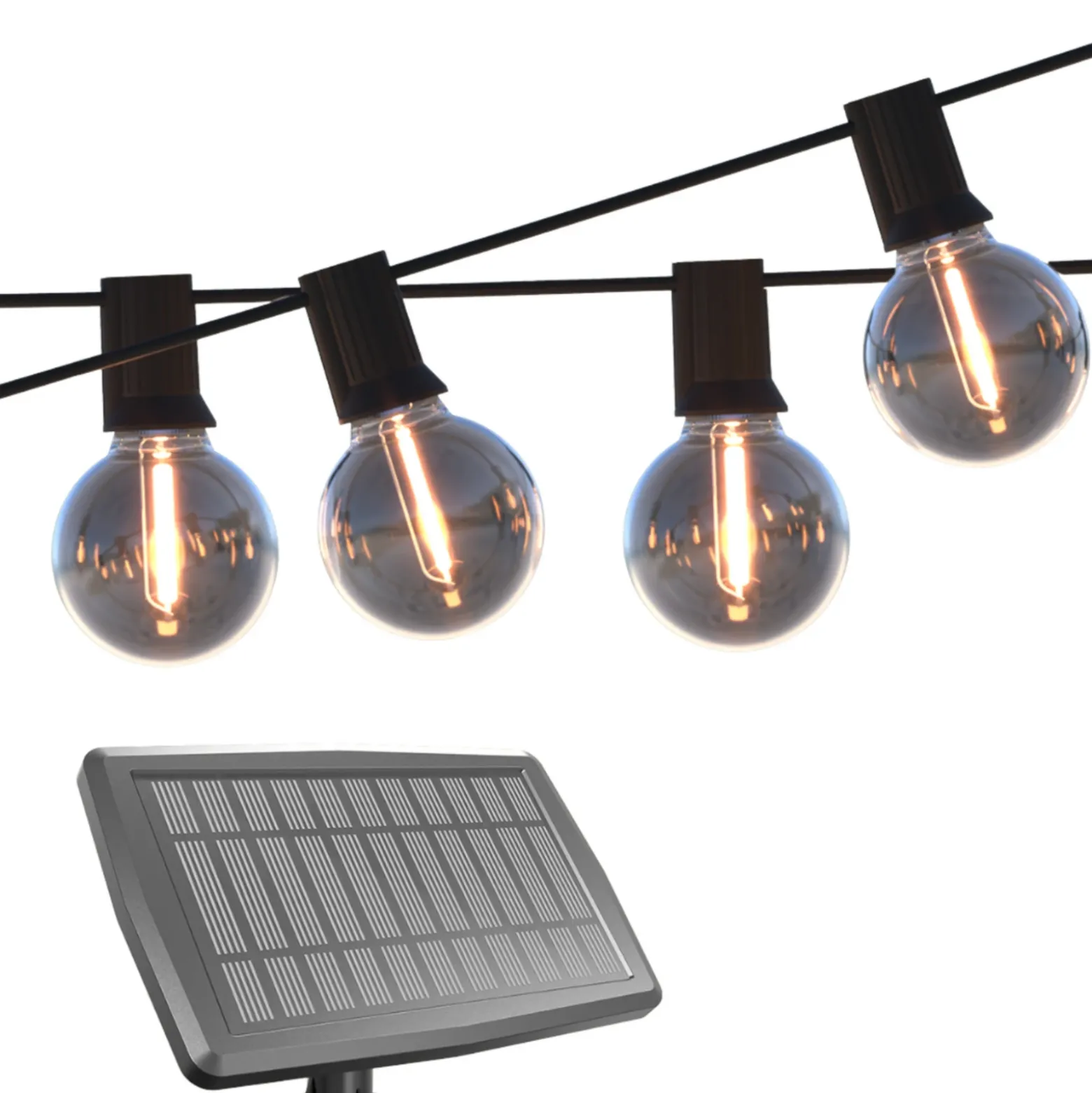 Cadena de luces LED solares Vista de Calex, longitud 20 metros, IP44