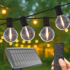 Cadena de luces LED solares Vista de Calex, longitud 20 metros, IP44