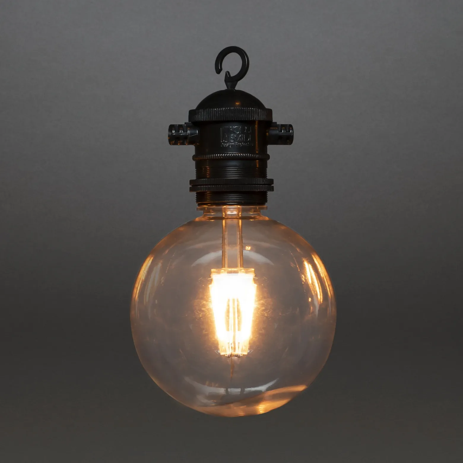 Cadena de luces LED solar para fiestas, 7 W, color ámbar, IP44, 1800 K