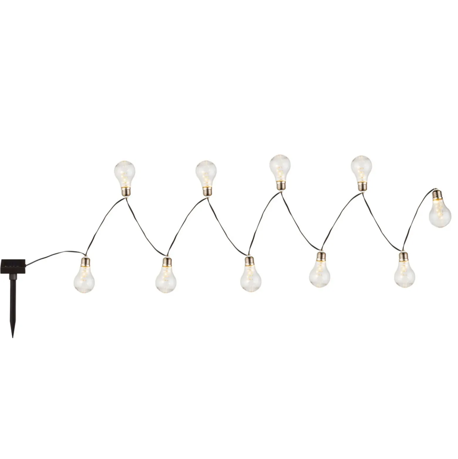 Cadena de luces LED solar 33708-10 plata metálico
