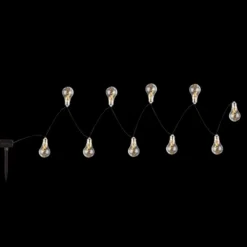 Cadena de luces LED solar 33708-10 plata metálico