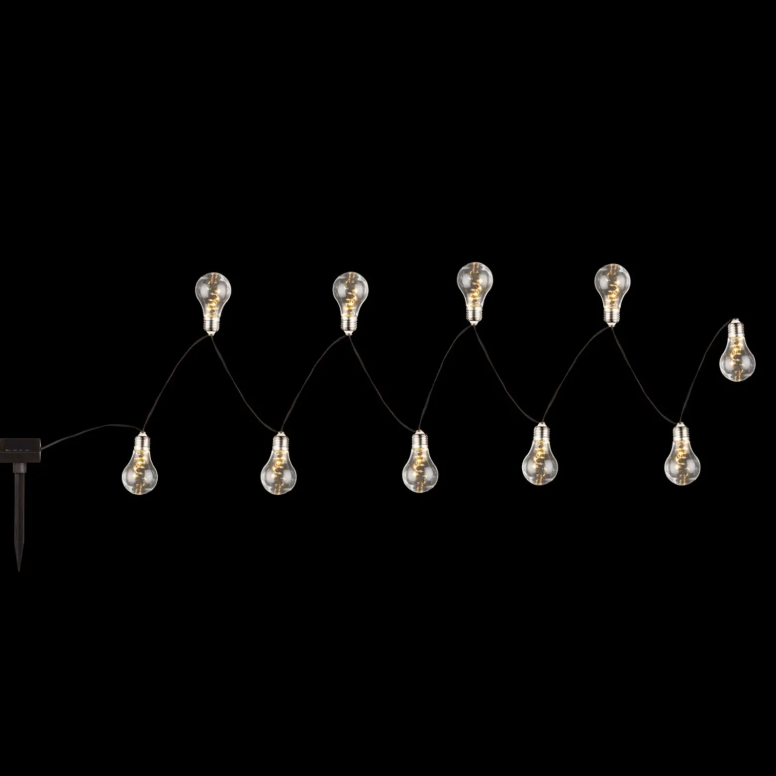 Cadena de luces LED solar 33708-10 plata metálico