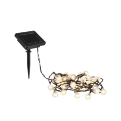 Cadena de luces LED solar Soala de Paulmann, IP44, negra, 30 luces