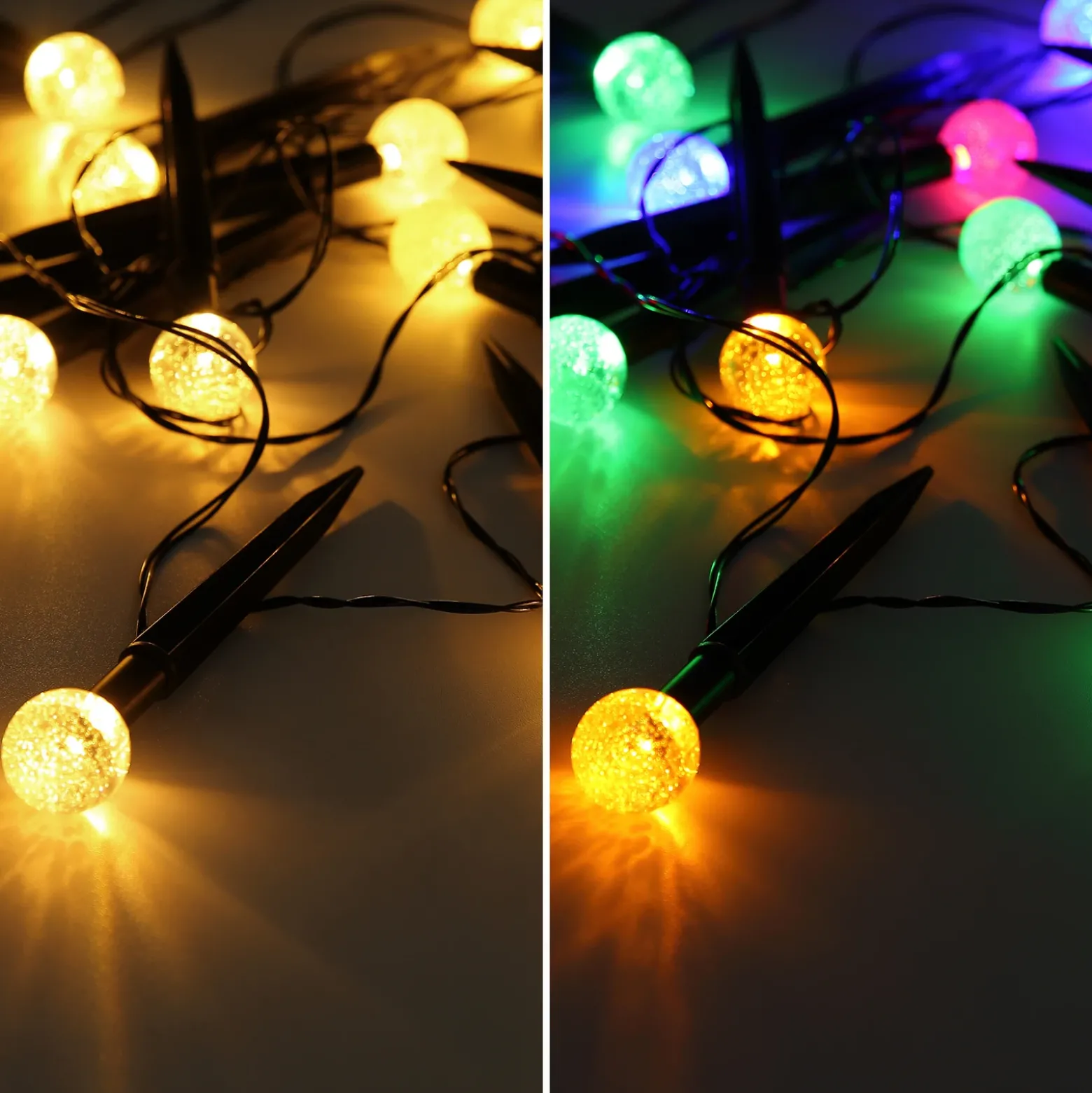 Cadena de luces 36352-20 solar RGBW IP44, 20 luces