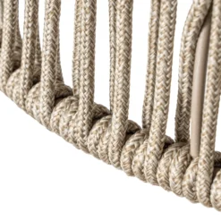 Calefactor colgante Calenza de Lucande, color beige, Ø 50 cm, 1.500 W