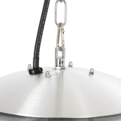 Calefactor colgante Lucande Theriona, plateado, Ø 42 cm, IP24