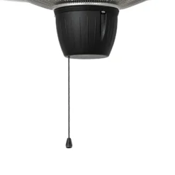 Calefactor colgante Lucande Theriona, plateado, Ø 42 cm, IP24