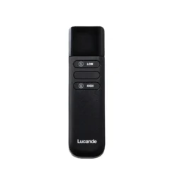 Calefactor colgante Lucande Pyravo, negro, aluminio, Ø 60 cm