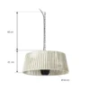 Calefactor colgante Lucande Pyravo, beige, aluminio, Ø 60 cm