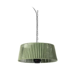 Calentador colgante Lucande Pyravo, verde, aluminio, Ø 60 cm