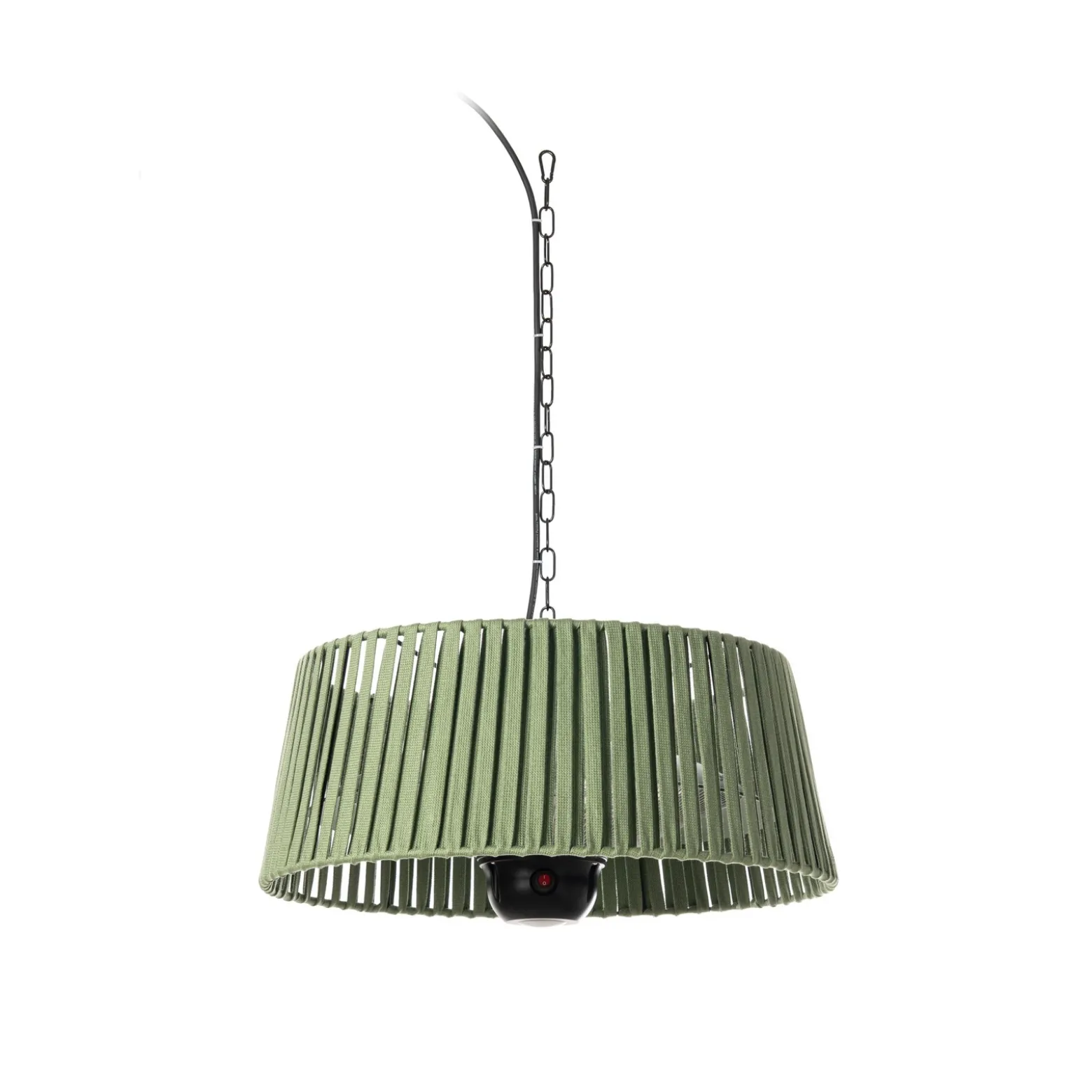 Calentador colgante Lucande Pyravo, verde, aluminio, Ø 60 cm