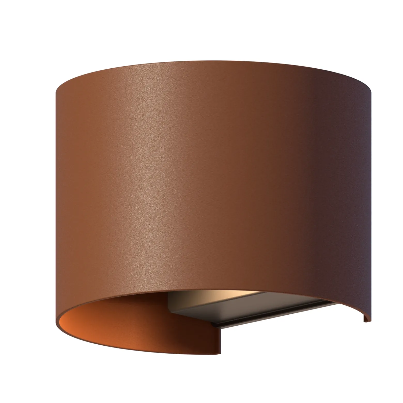 Calex Aplique LED para exterior ovalado, arriba/abajo, altura 10 cm, marrón