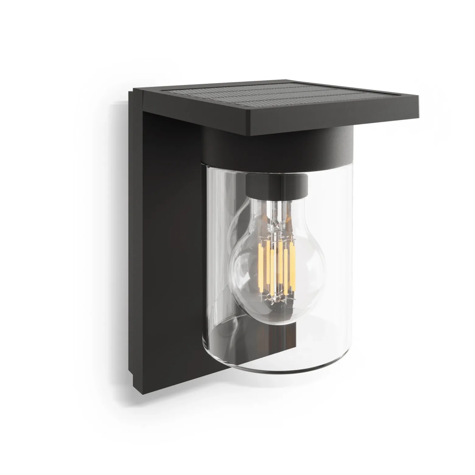Calex Aplique LED para exterior Asti, sensor, IP44, negro
