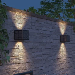 Calex Aplique LED para exterior Caserta, arriba/abajo, negro