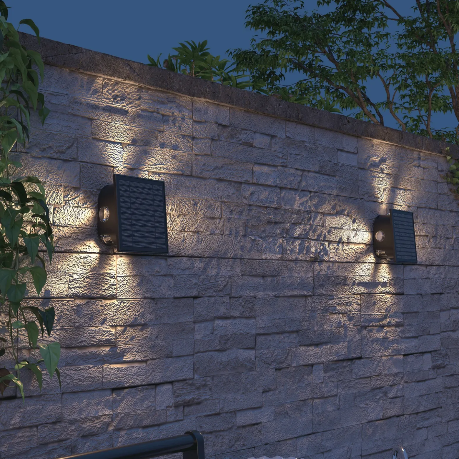 Calex Aplique LED para exterior Altamura, indirecto, negro