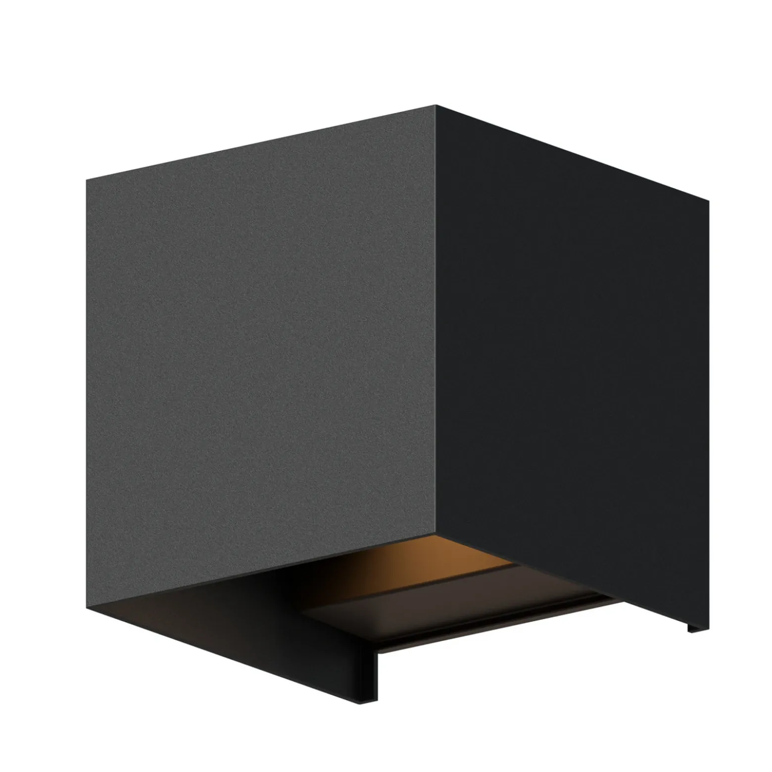 Calex Aplique LED para exterior Cube, arriba/abajo, altura 10 cm, negro