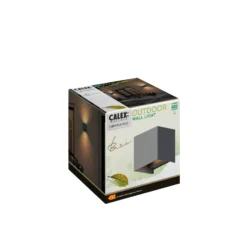 Calex Aplique LED para exterior Cube, arriba/abajo, altura 10 cm, antracita