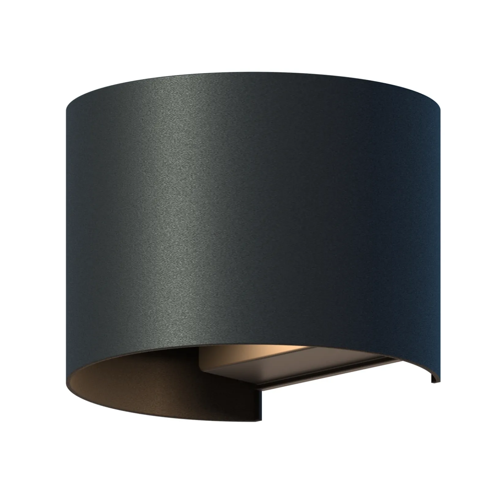 Calex Aplique LED para exterior ovalado, arriba/abajo, altura 10 cm, negro