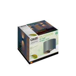 Calex aplique LED para exterior ovalado, arriba/abajo, altura 10 cm, antracita