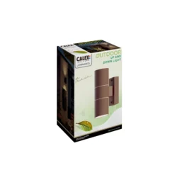 Calex aplique para exterior GU10 acero inoxidable up/down 17 cm, marrón óxido