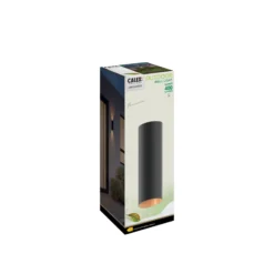 Calex Aplique para exterior LED Redondo, arriba/abajo, altura 23 cm, negro