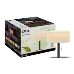 Calex lámpara de mesa LED recargable, IP44, interruptor de tracción