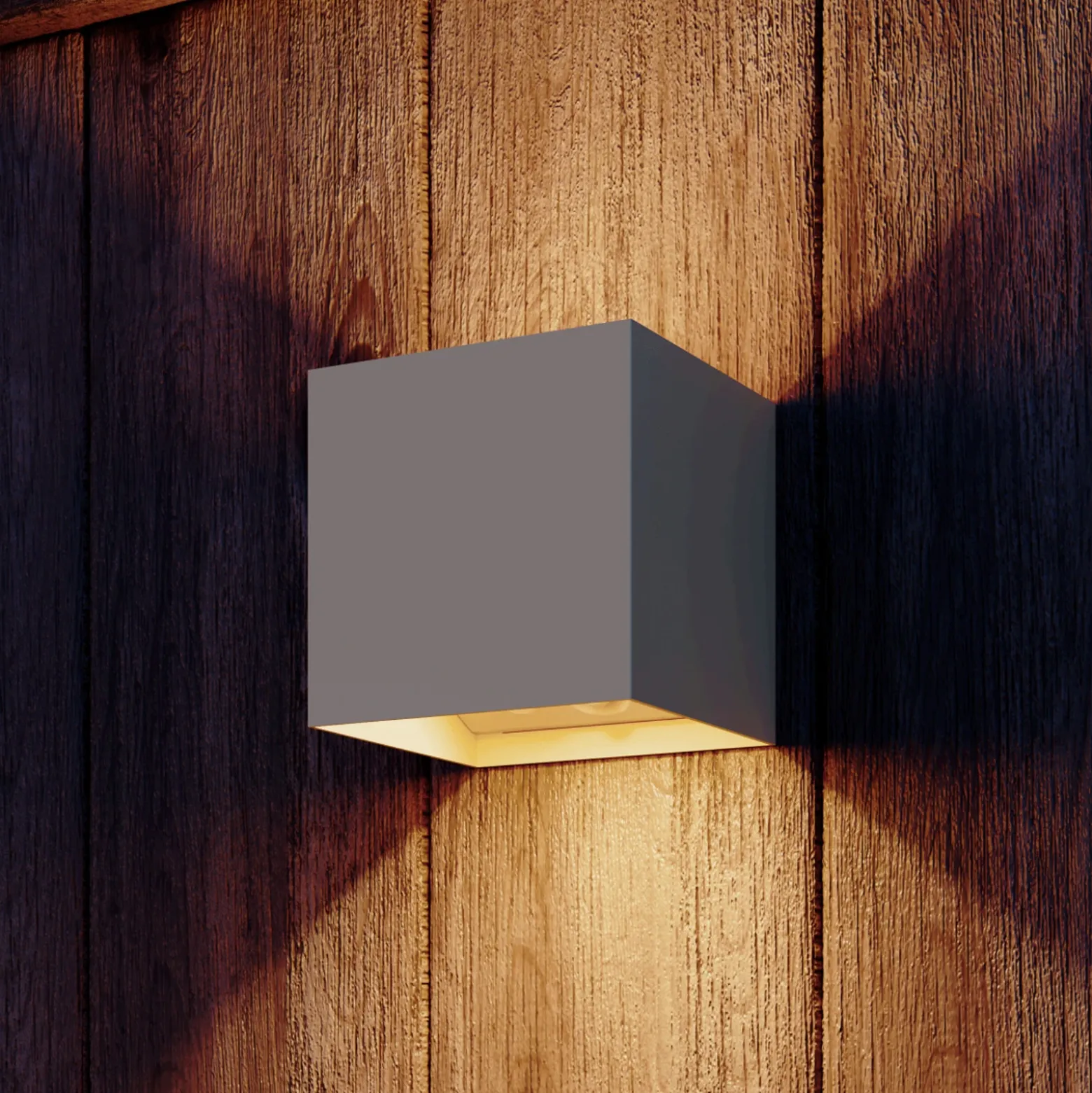 Calex Volterra, aplique LED para exterior con sensor y batería, arena, IP44