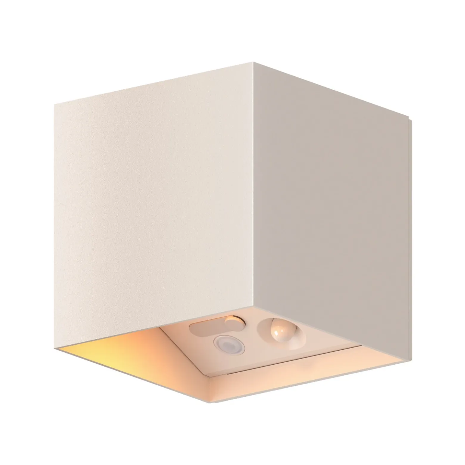 Calex Volterra, aplique LED para exterior con sensor y batería, arena, IP44