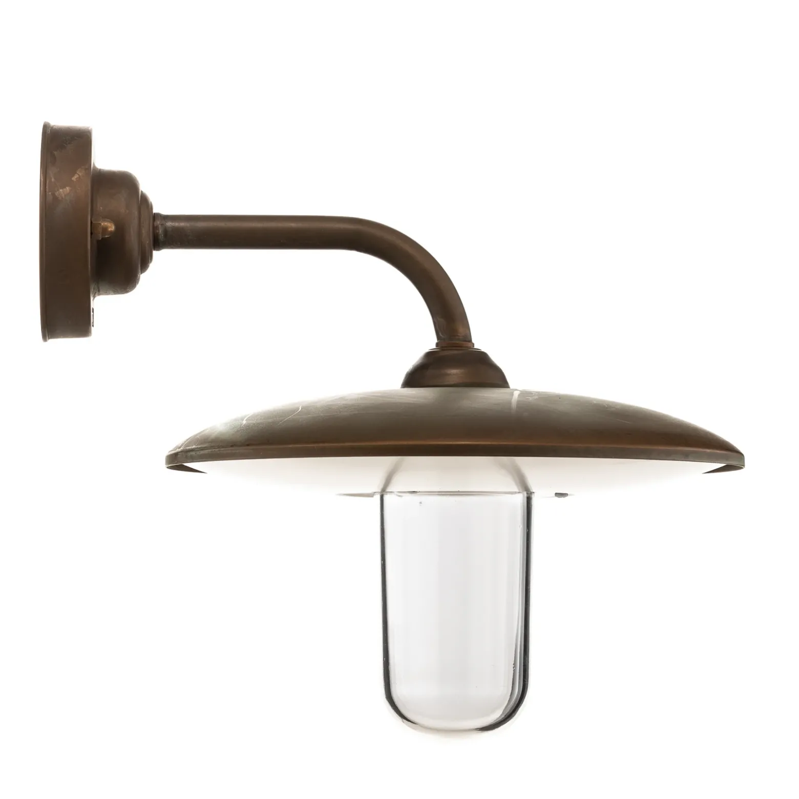 Casale aplique de exterior, cobre antiguo cristal transparente