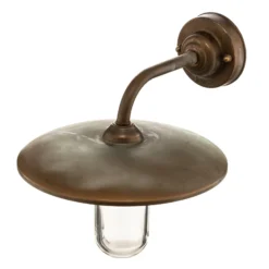 Casale aplique de exterior, cobre antiguo cristal transparente